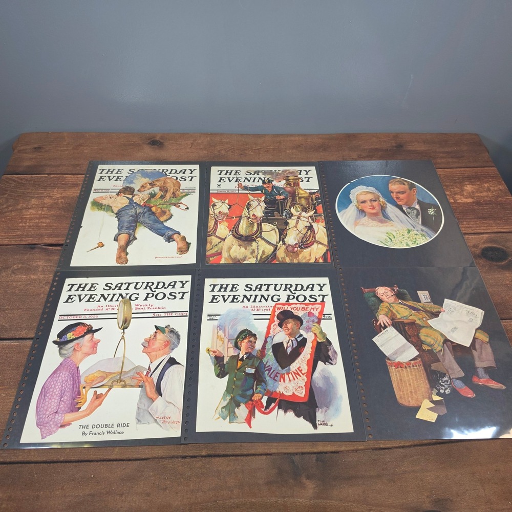 The Saturday Evening Post Cover Art Prints 12pc Multi Good 1930s Americana Decor